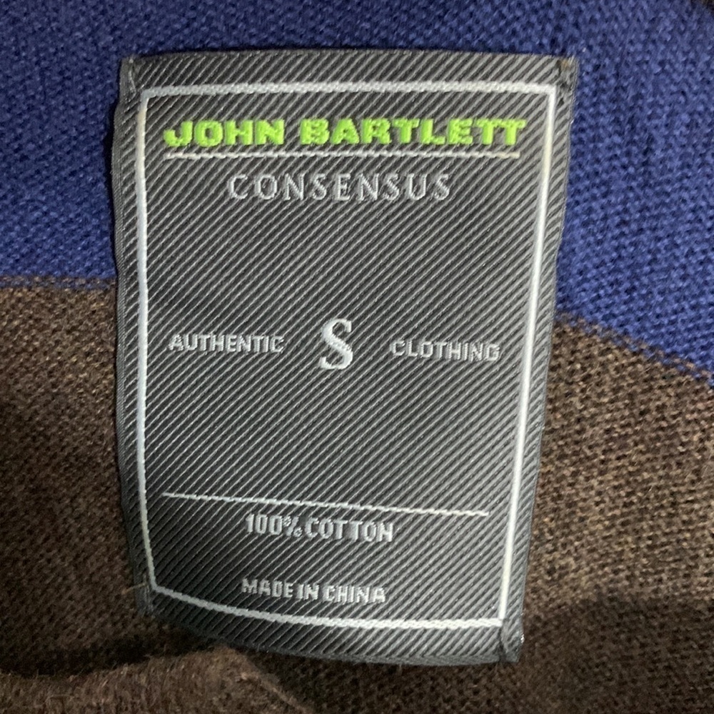 Men’s John Bartlett Consensus long sleeve sweater 3 button, size small - Picture 2 of 5